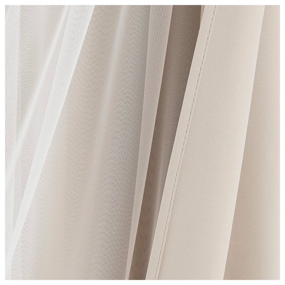 Elegant Cream Sheer Fabric